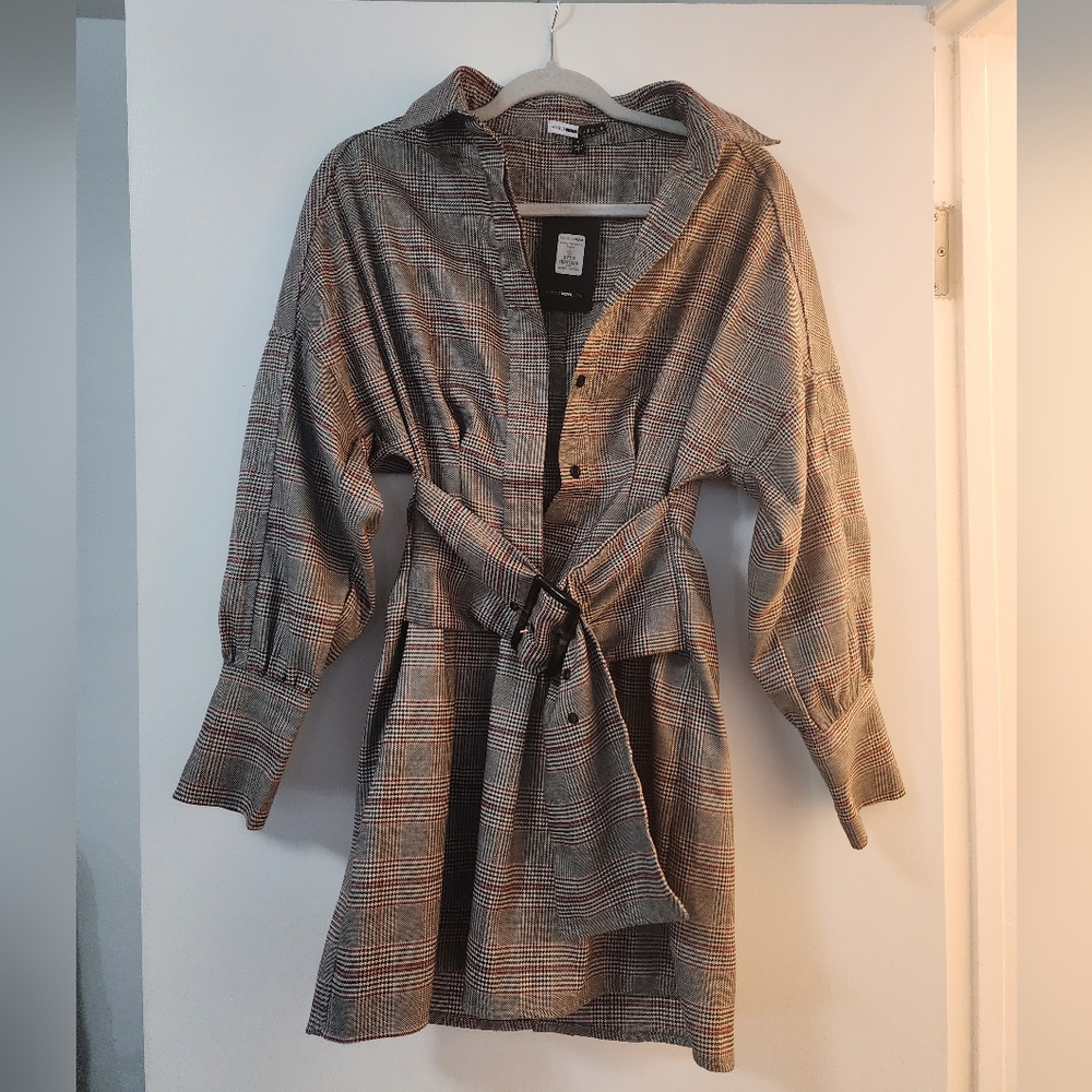 Plaid Cardi B x Fashion Nova Dress